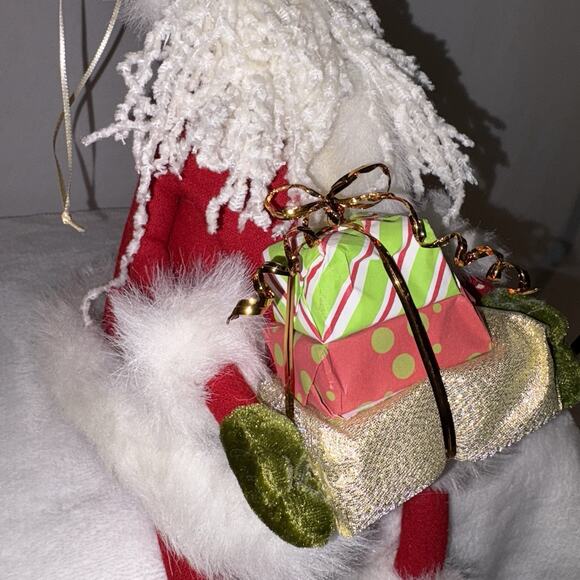 Santa Claus Posable Doll Figurine 14" tall Can Sit Or Hang Holiday Decor - Picture 7 of 11